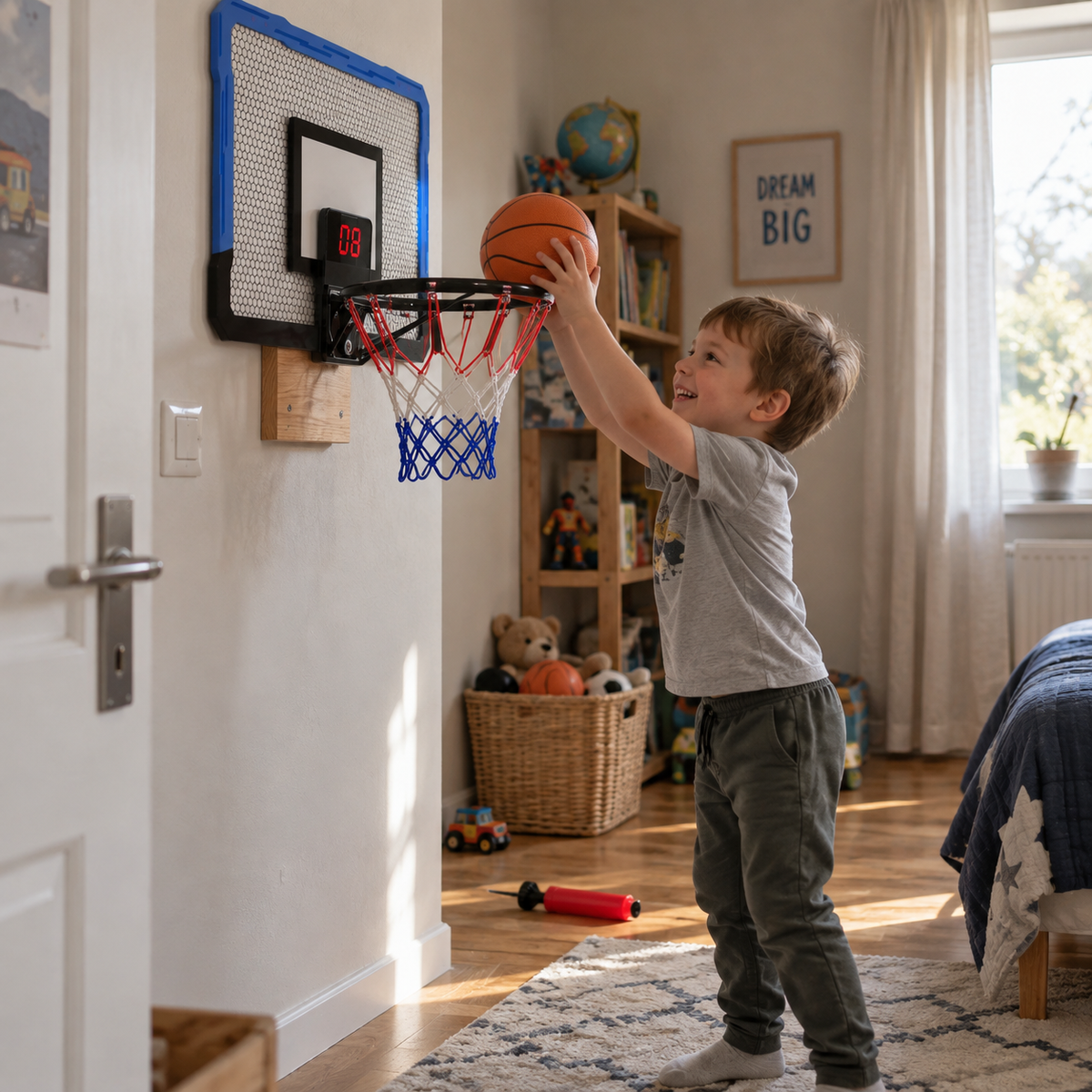 Mini Basketballkorb für Kinder – Wand- & Türkorb Set für Zuhause