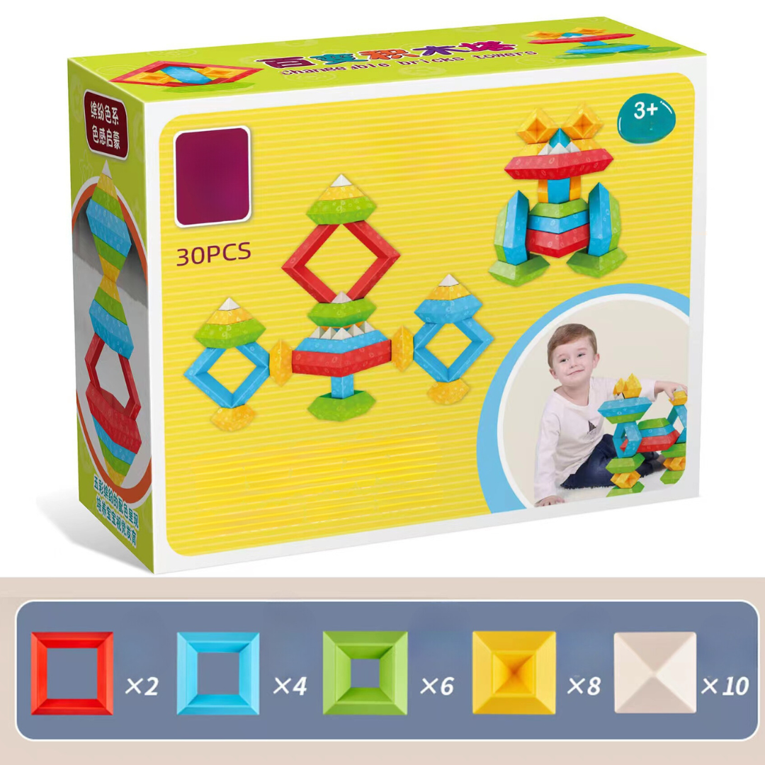 Kinderfreundliche Montessori-Stapelsteine