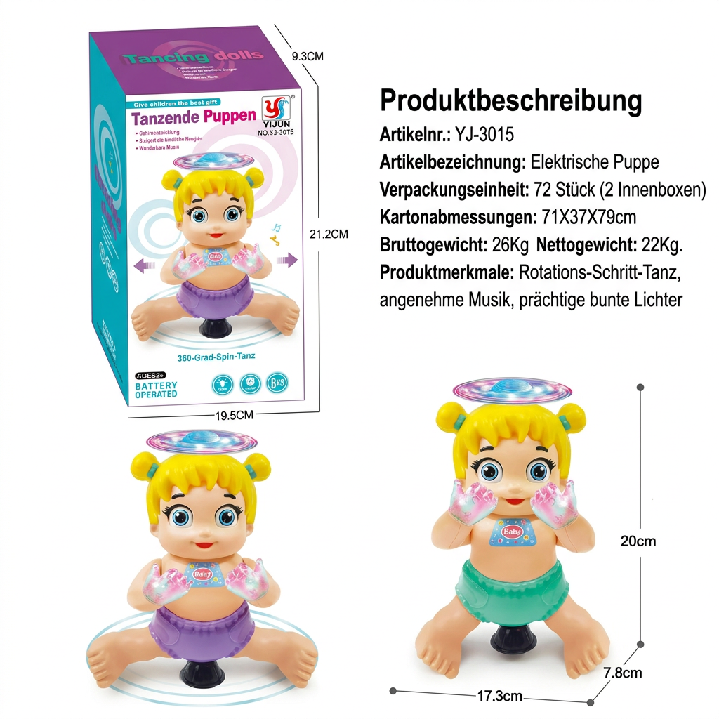 360° tanzende Spielpuppe