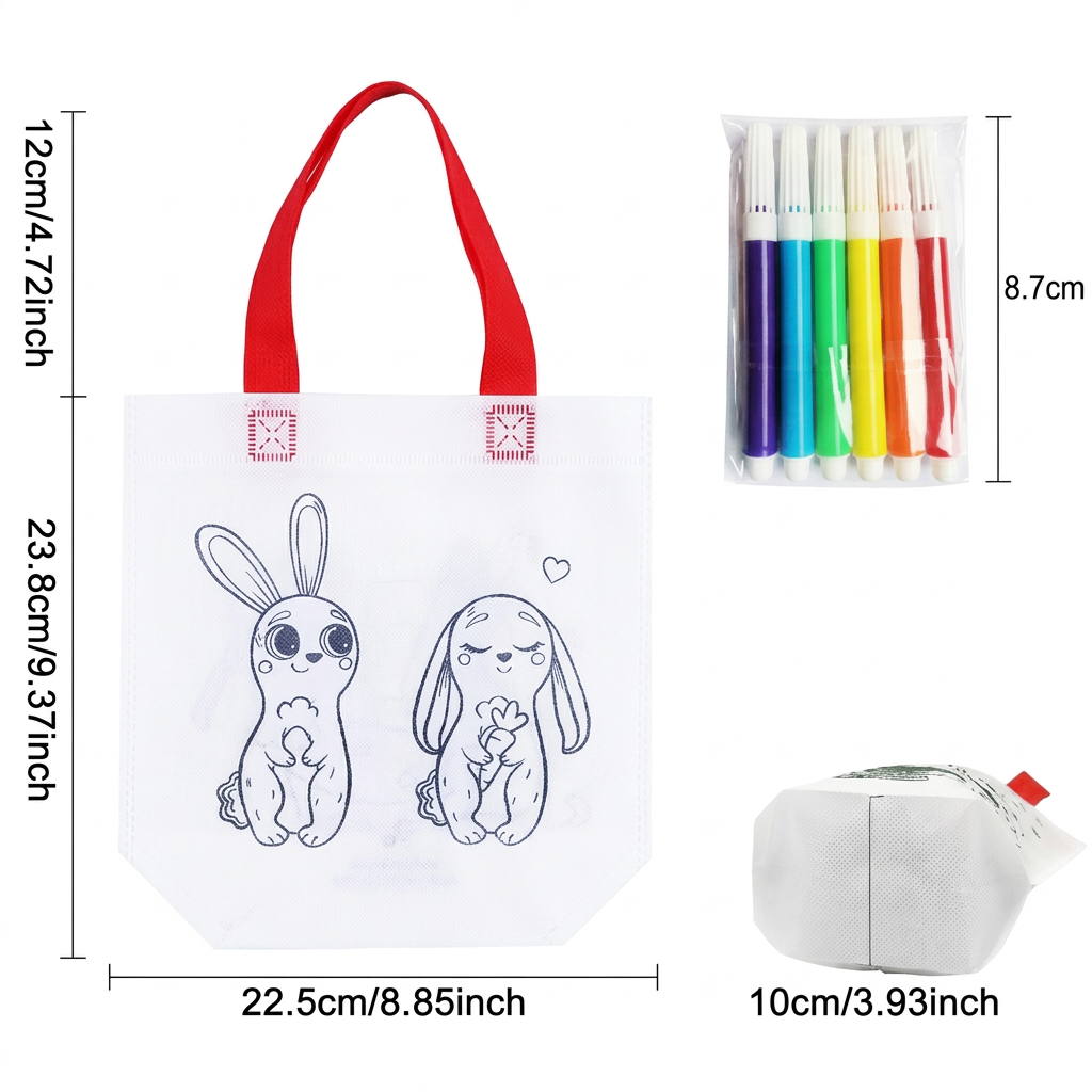 Kinder Bastel und Mal Taschen Set mit Stiften
