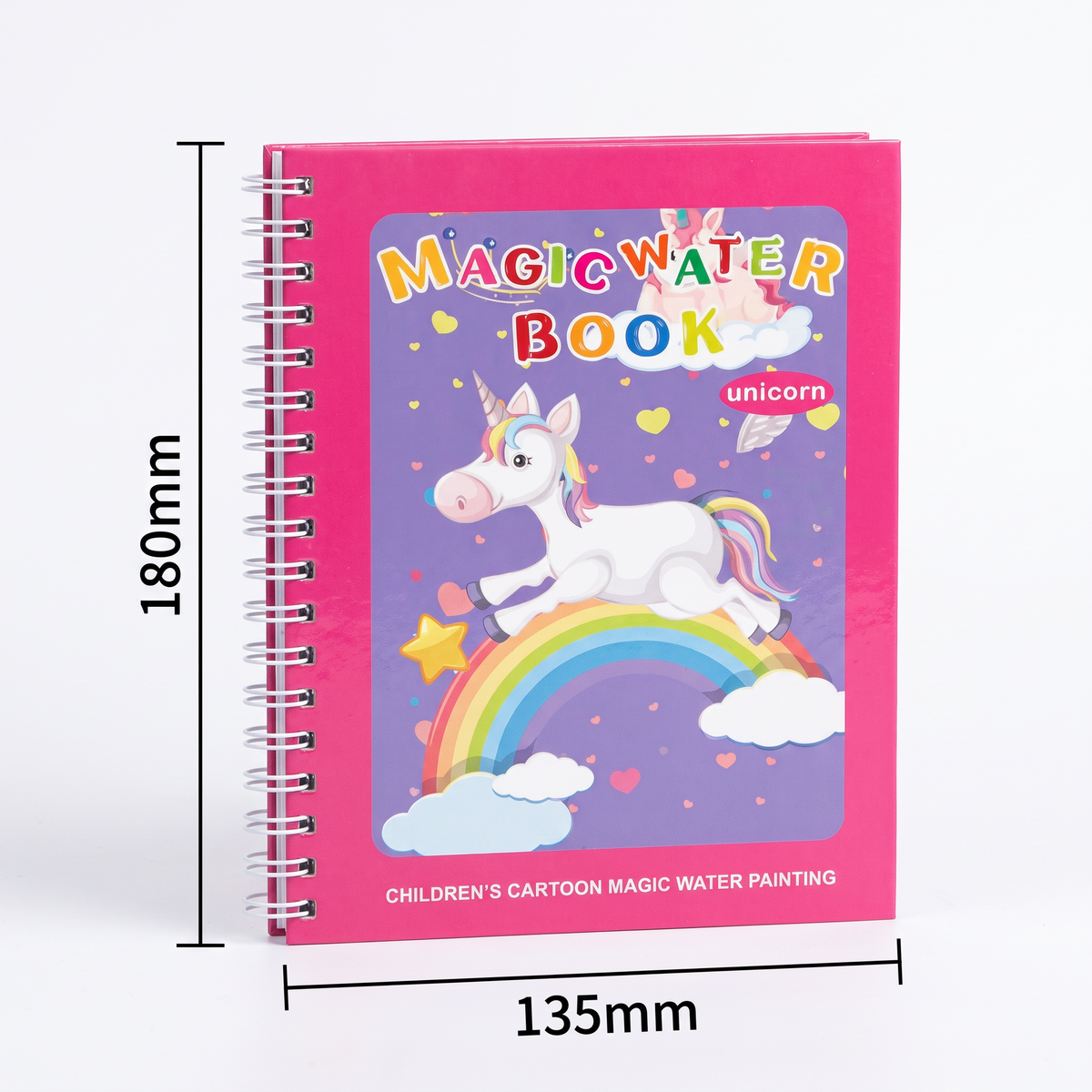 Magisches selbstlöschendes Wassermalbuch-Set für Kinder mit Wasserpinsel (6er set)
