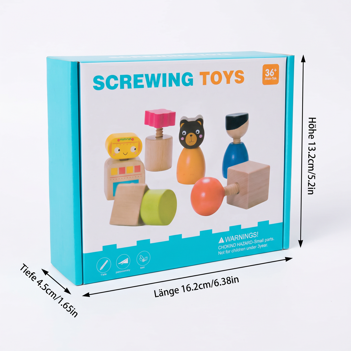 Montessori-Schraubfiguren-Spiel aus Holz