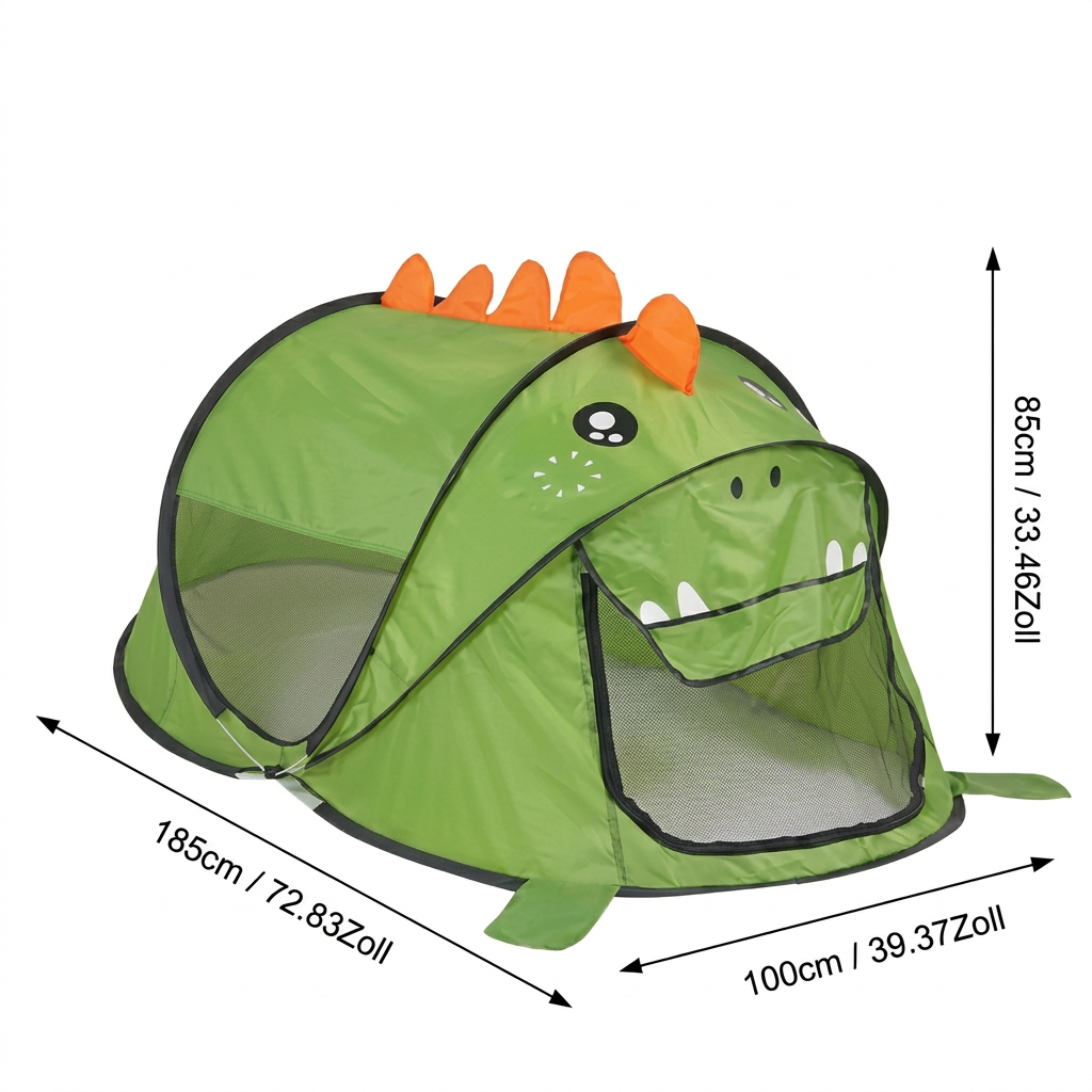 Faltbares Dino-Spielzelt für Kinder – perfekt für warme Tage & gemütliche Spielstunden