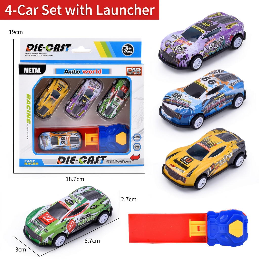 Auto Katapult Rennspiel Set