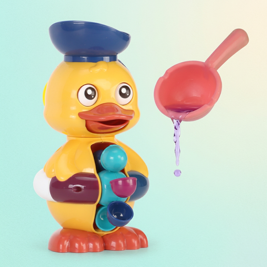 Wasserrad-Badespielzeug mit Ente