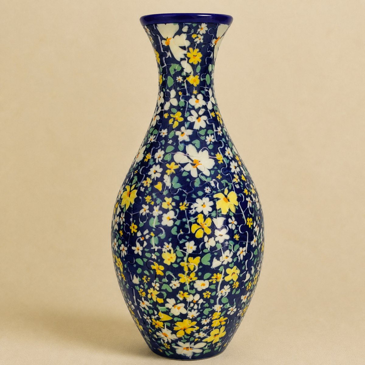 Edle 3D Puzzle Vase - Verwendbar für echte Blumen