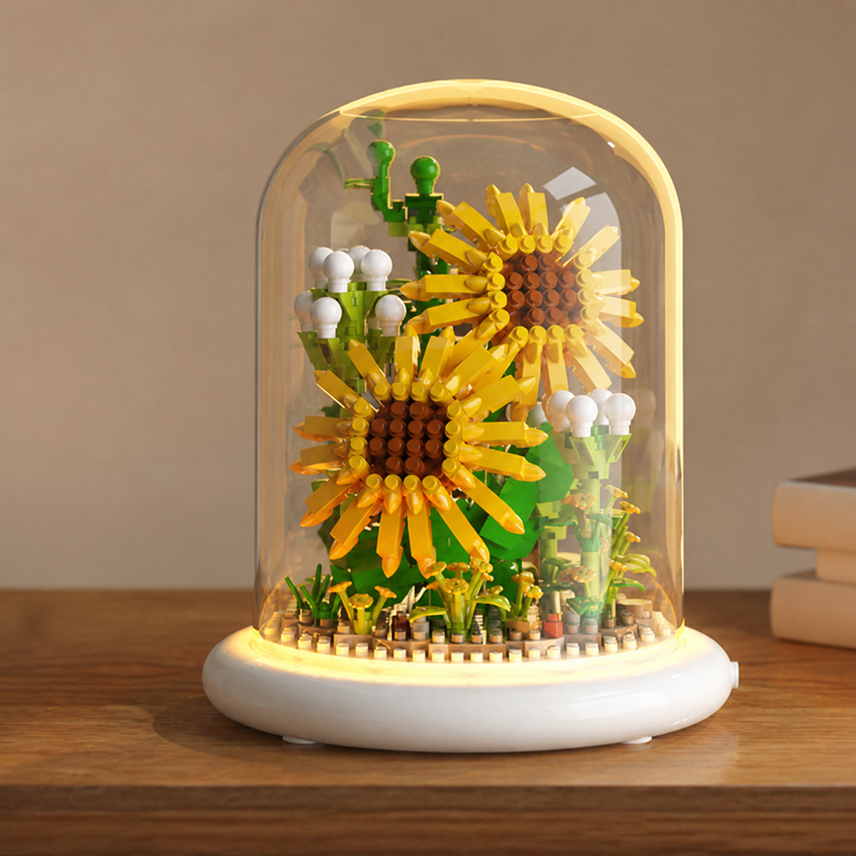 Edle Baustein Blume im Glas