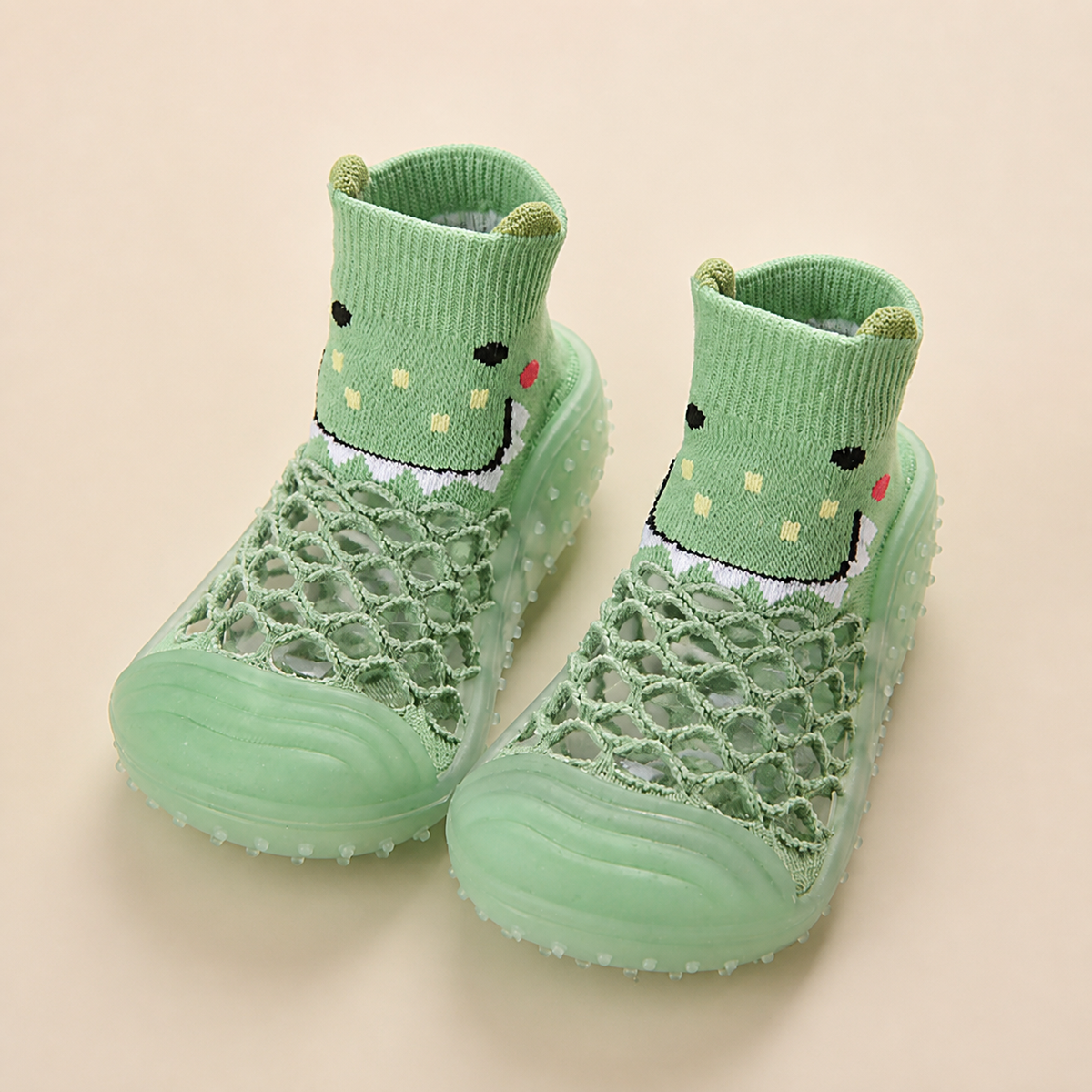 Barfuß-Sockenschuhe für Babys mit Tiermotiven