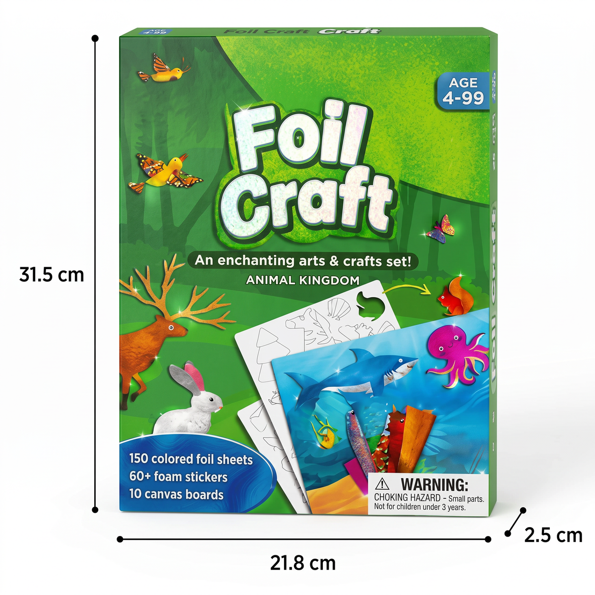DIY-Folienkunst-Bastelset – Sauberes Tierbasteln für Kinder