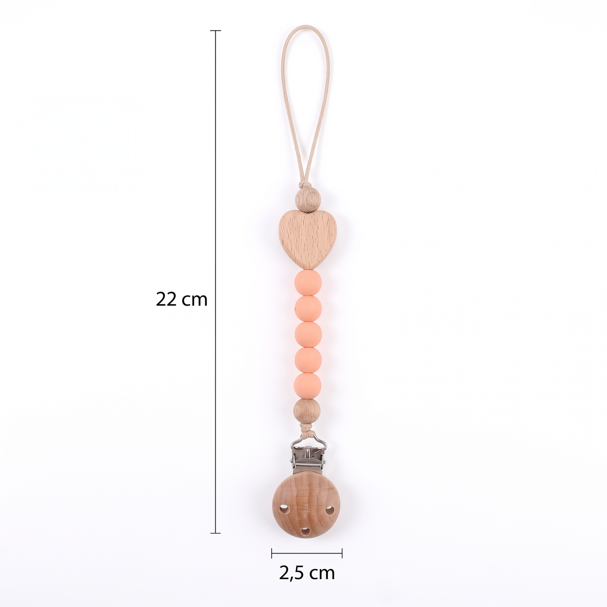 Schnullerkette aus Holz für Babys