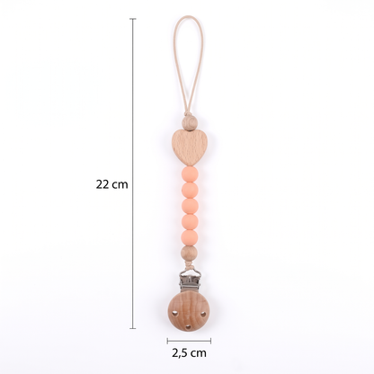 Schnullerkette aus Holz für Babys