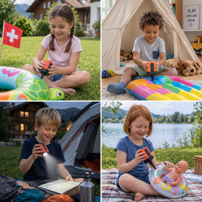 Tragbare Mini-Luftpumpe mit LED-Licht – schnelles Aufpumpen und Ablassen