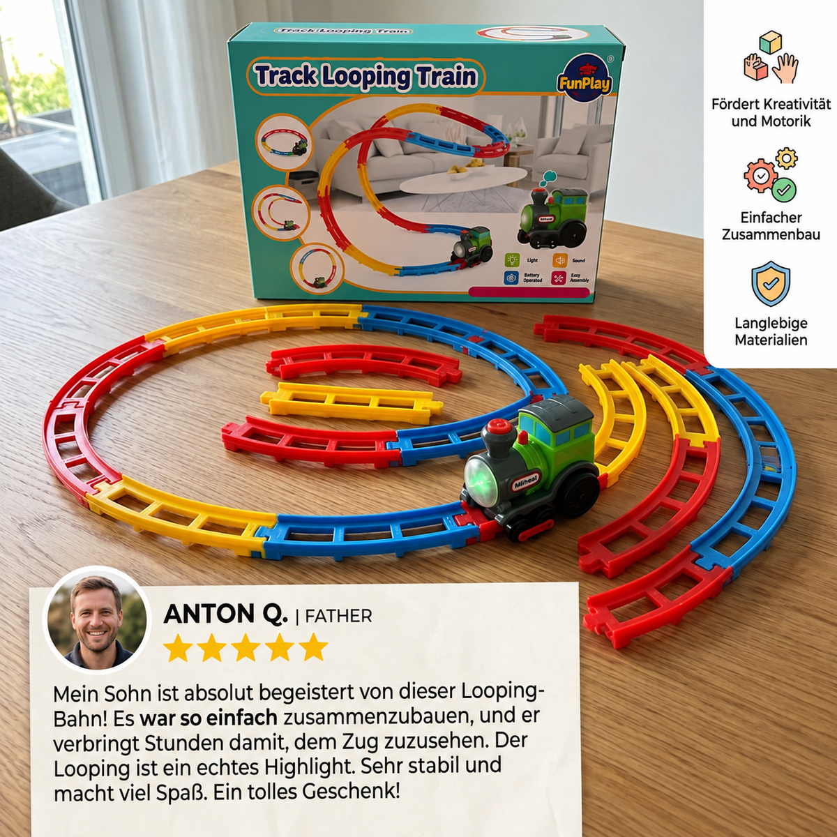 Achterbahn-Zugspielzeug