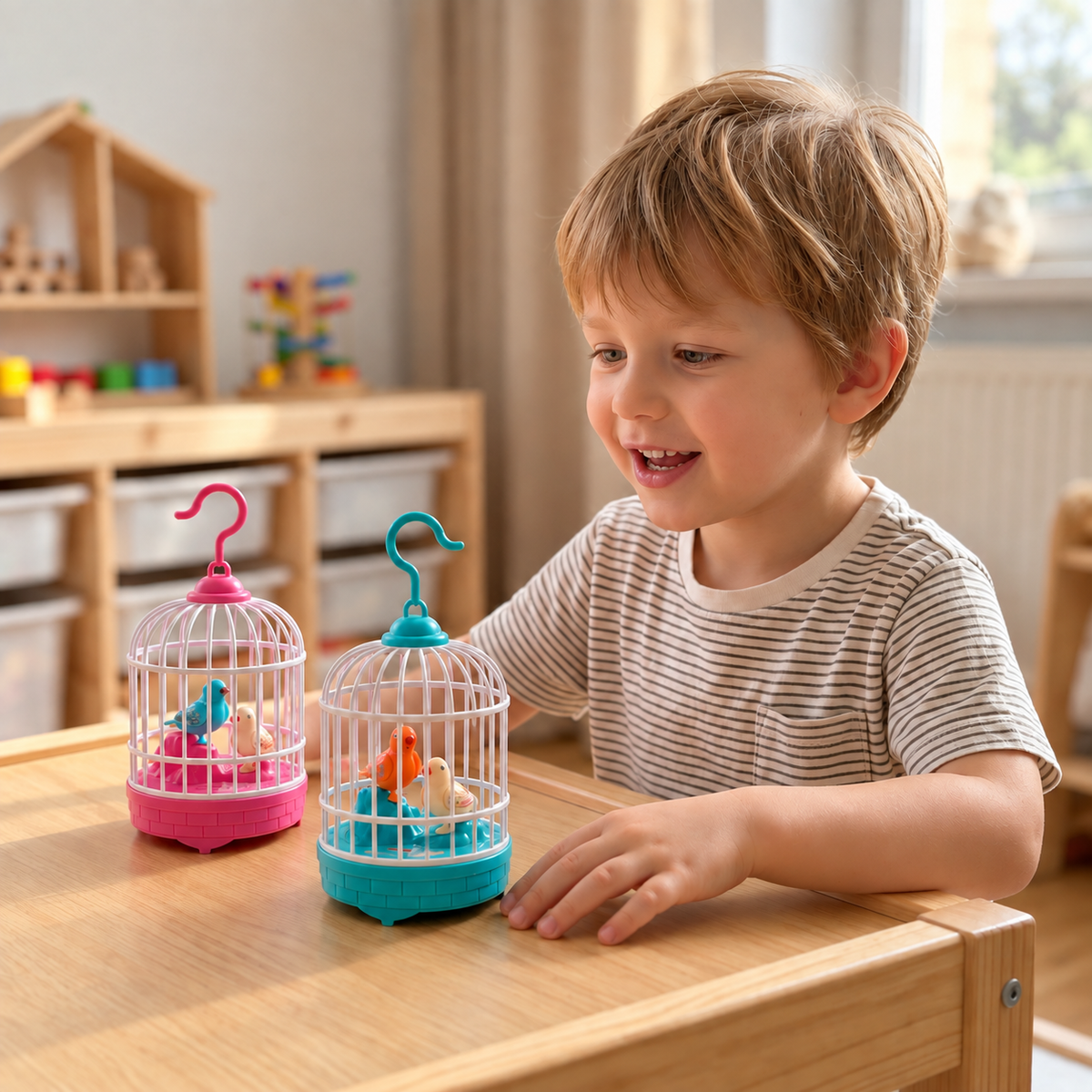 Sprechendes Vogelkäfig-Spielzeug für Kinder