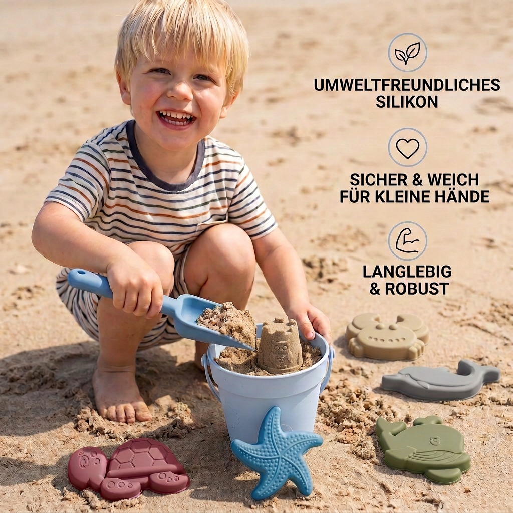 Umweltfreundliches Silikon Strandspielzeug Set