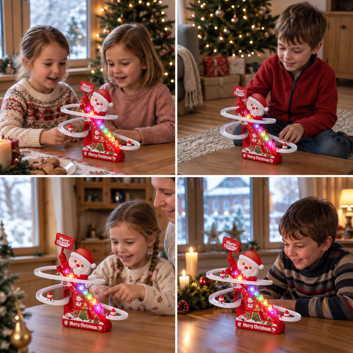 Weihnachtlicher Santa-Rollercoaster-Spaß
