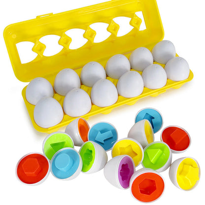 Montessori-Eier mit Formen und Farben