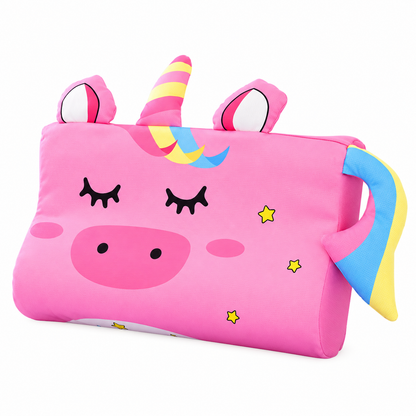 Beruhigendes ergonomisches Kinderkissen mit Tiermotiv-Kissenbezug