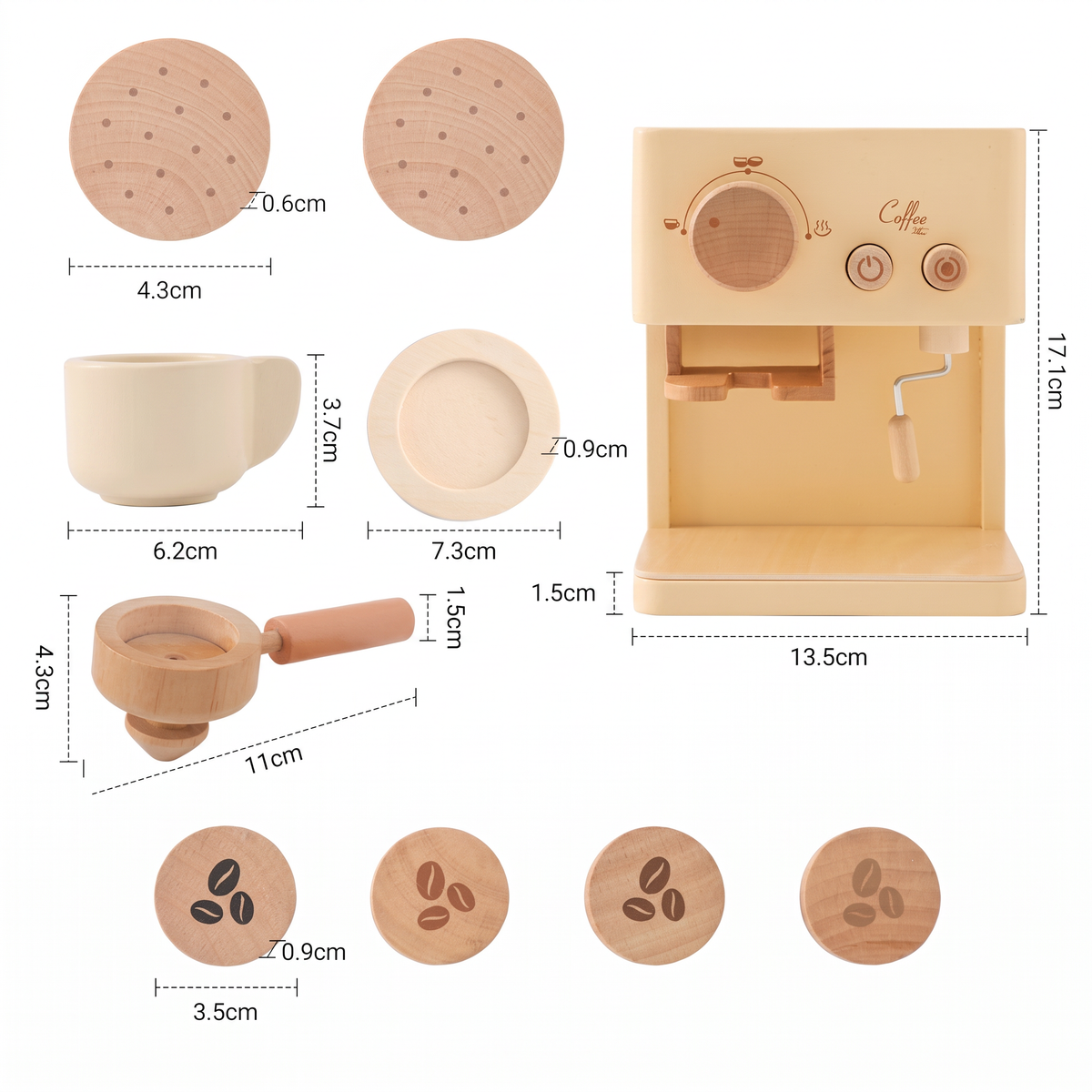 Espresso-Spielset aus Holz