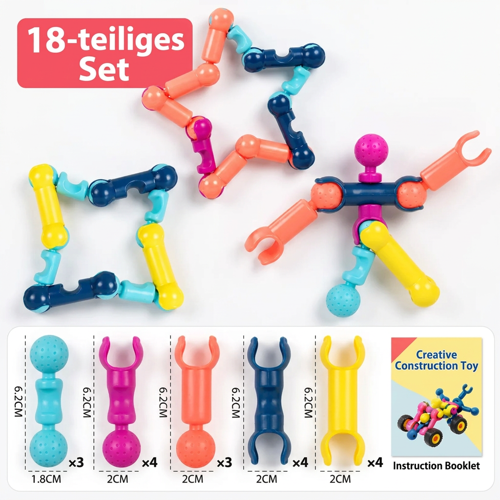 Pädagogisches DIY-Bauset mit beweglichen Gelenken