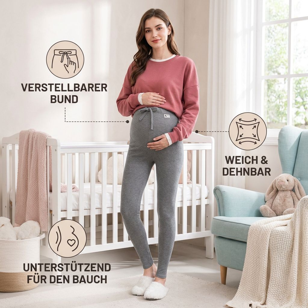 Bequeme Schwangerschaftsleggings im Jogginghosen-Stil