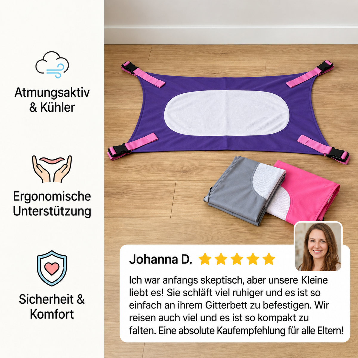 Atmungsaktive Baby-Hängematte