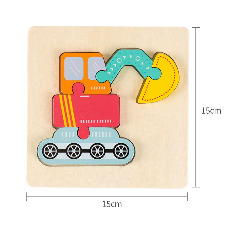 Kinderpuzzle mit Tieren und Fahrzeugen