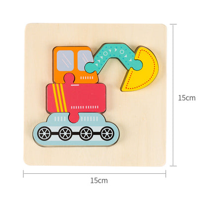 Kinderpuzzle mit Tieren und Fahrzeugen