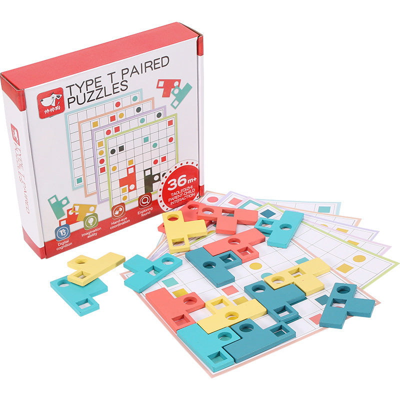Montessori Holz-Formenpuzzle – Farben- & Logik-Denkspiel für Kinder