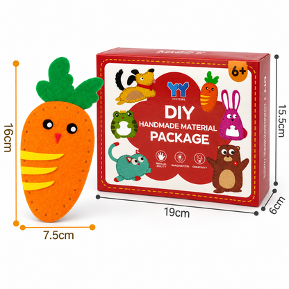 Sicheres DIY-Filztiere-Nähset für Kinder