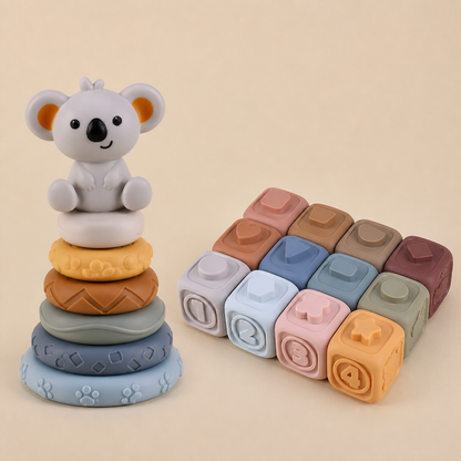 Sensorische Stapelbausteine für Babys