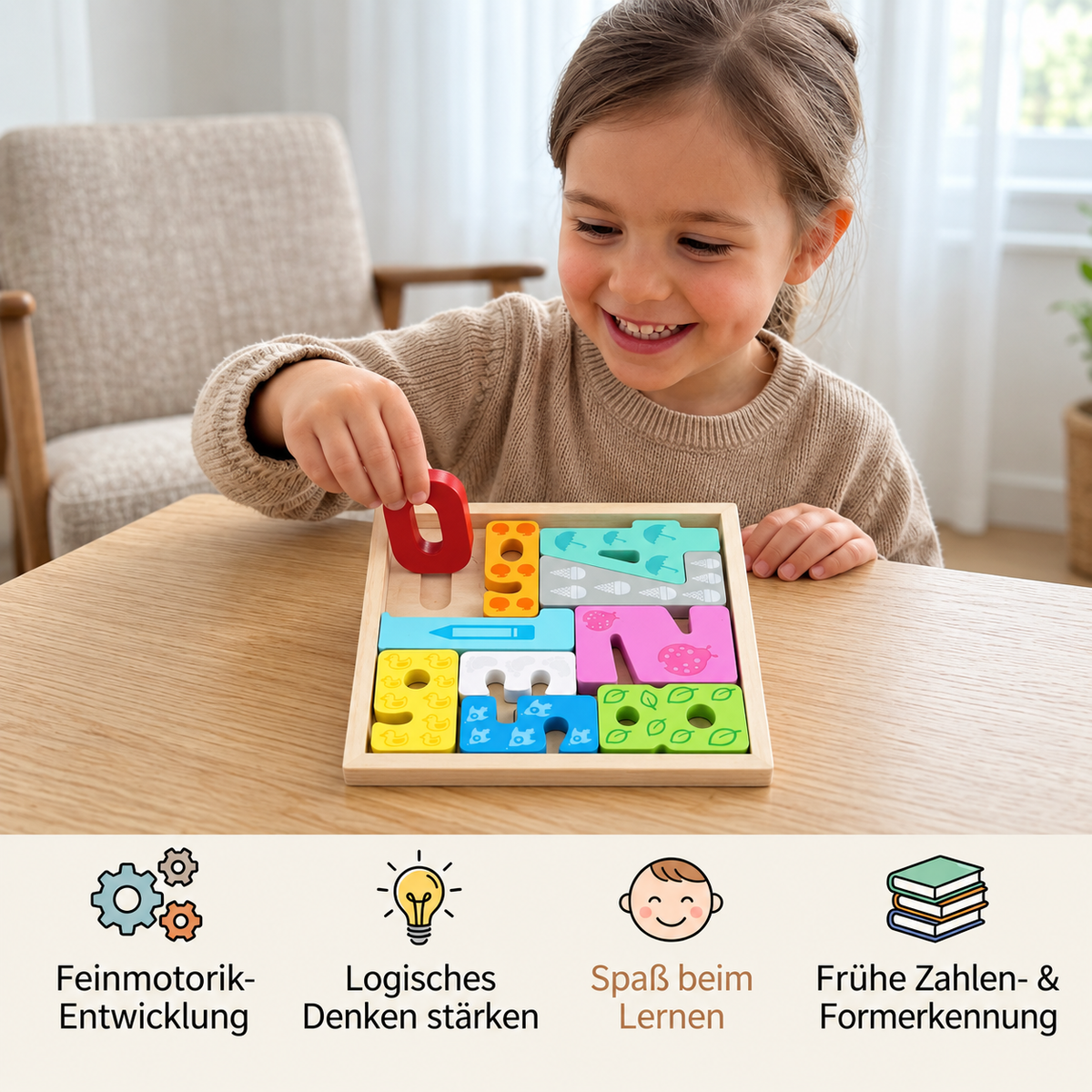 WoodlandPuzzle – Wie passen die Formen in den Rahmen? – Formenpuzzle