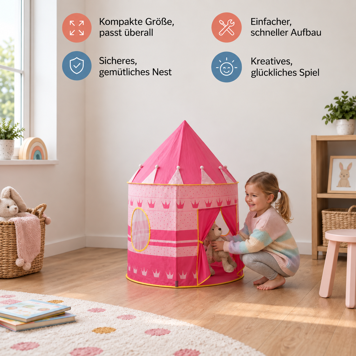 Outdoor & Indoor Sternenhimmel Kinder-Spielzelt – Magisches Schloss für kleine Abenteurer