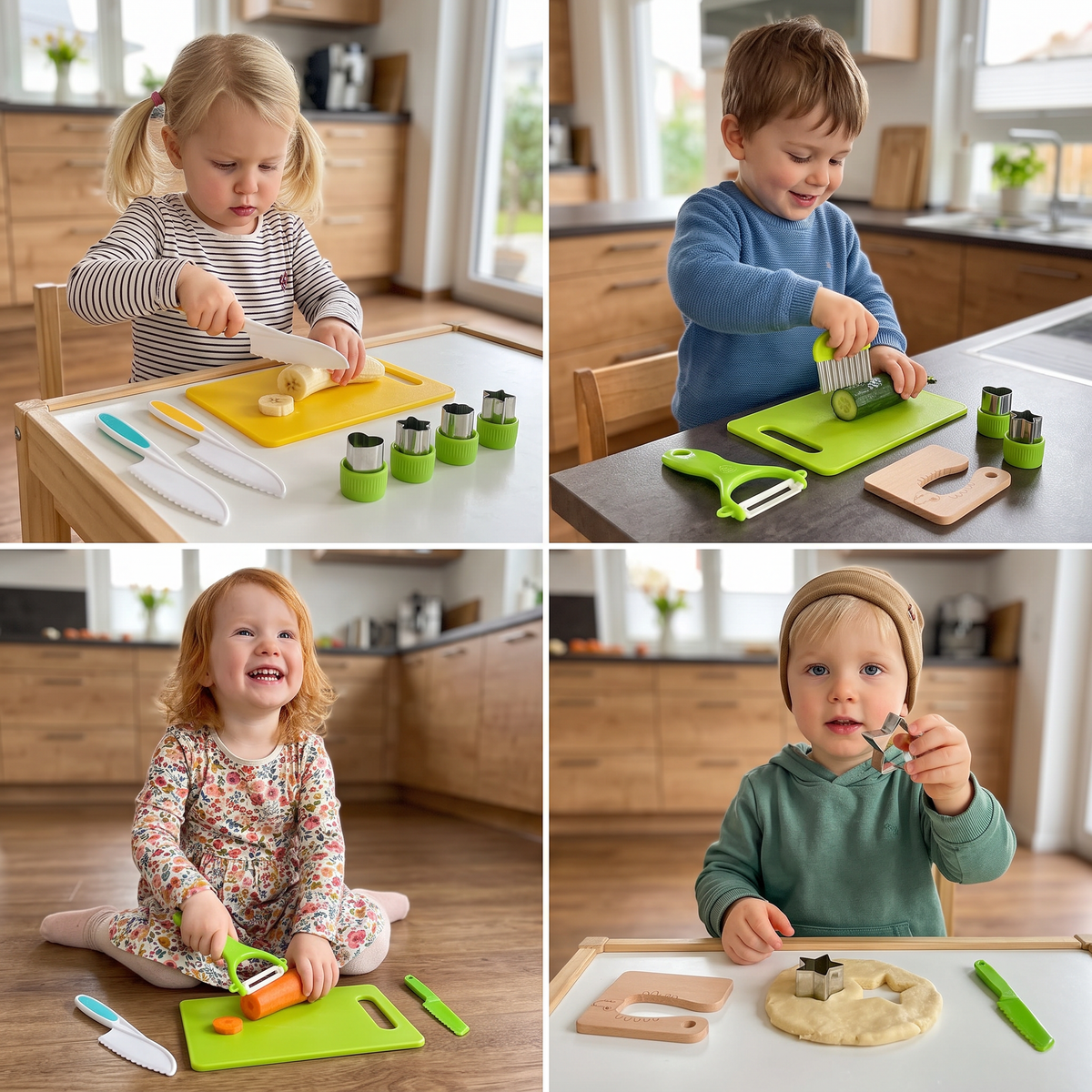 Sicheres Küchenset für kleine Köche