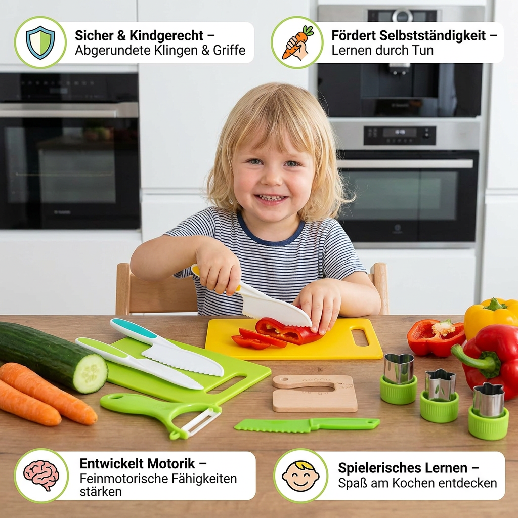 Sicheres Küchenset für kleine Köche