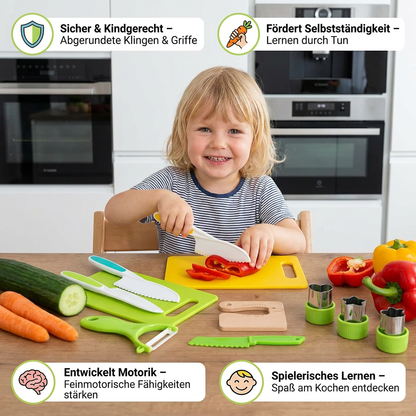 Sicheres Küchenset für kleine Köche