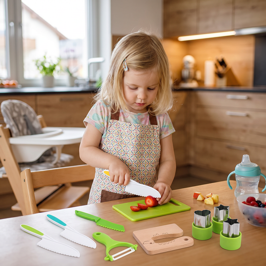 Sicheres Küchenset für kleine Köche
