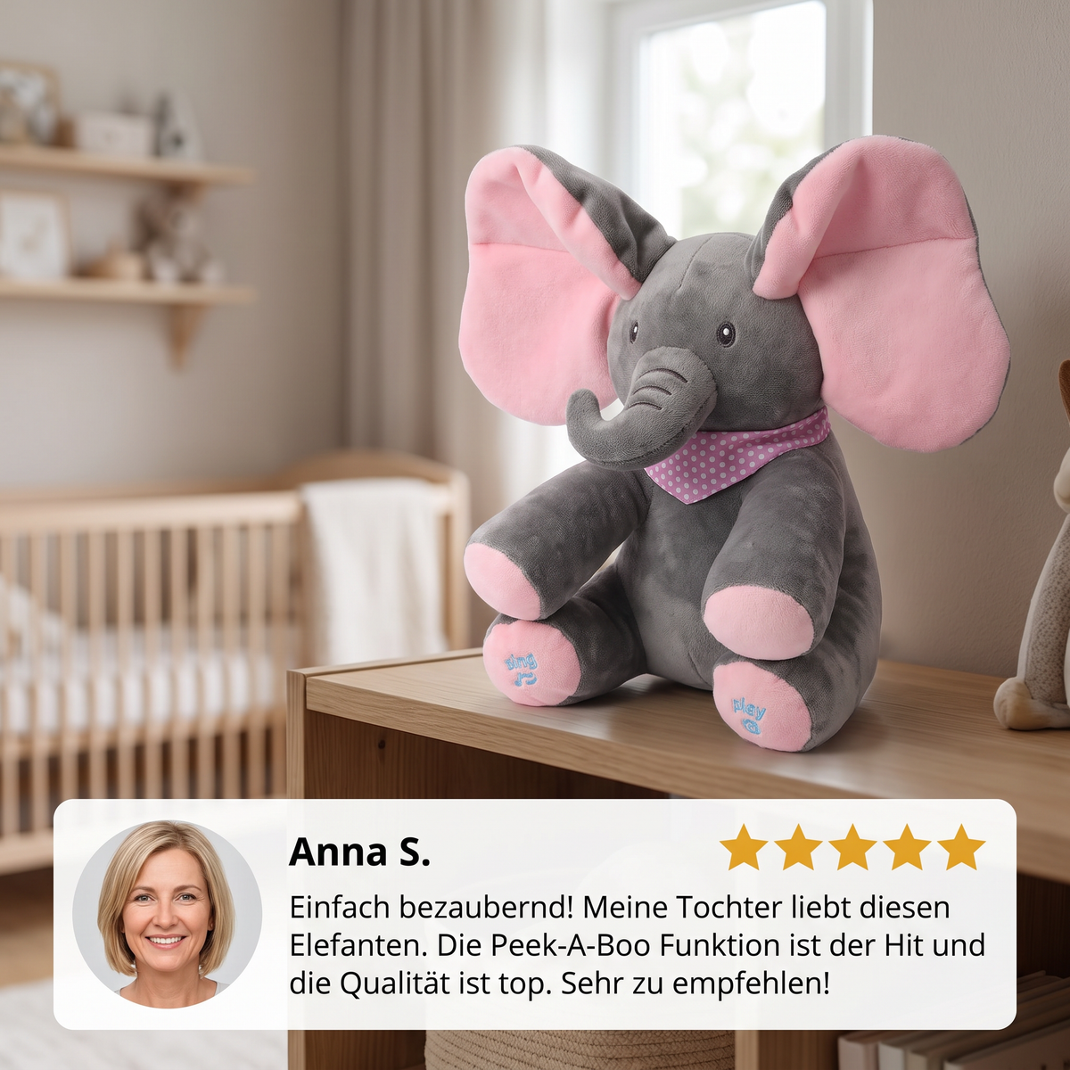 Kuckuck-Elefant – interaktives Plüschtier
