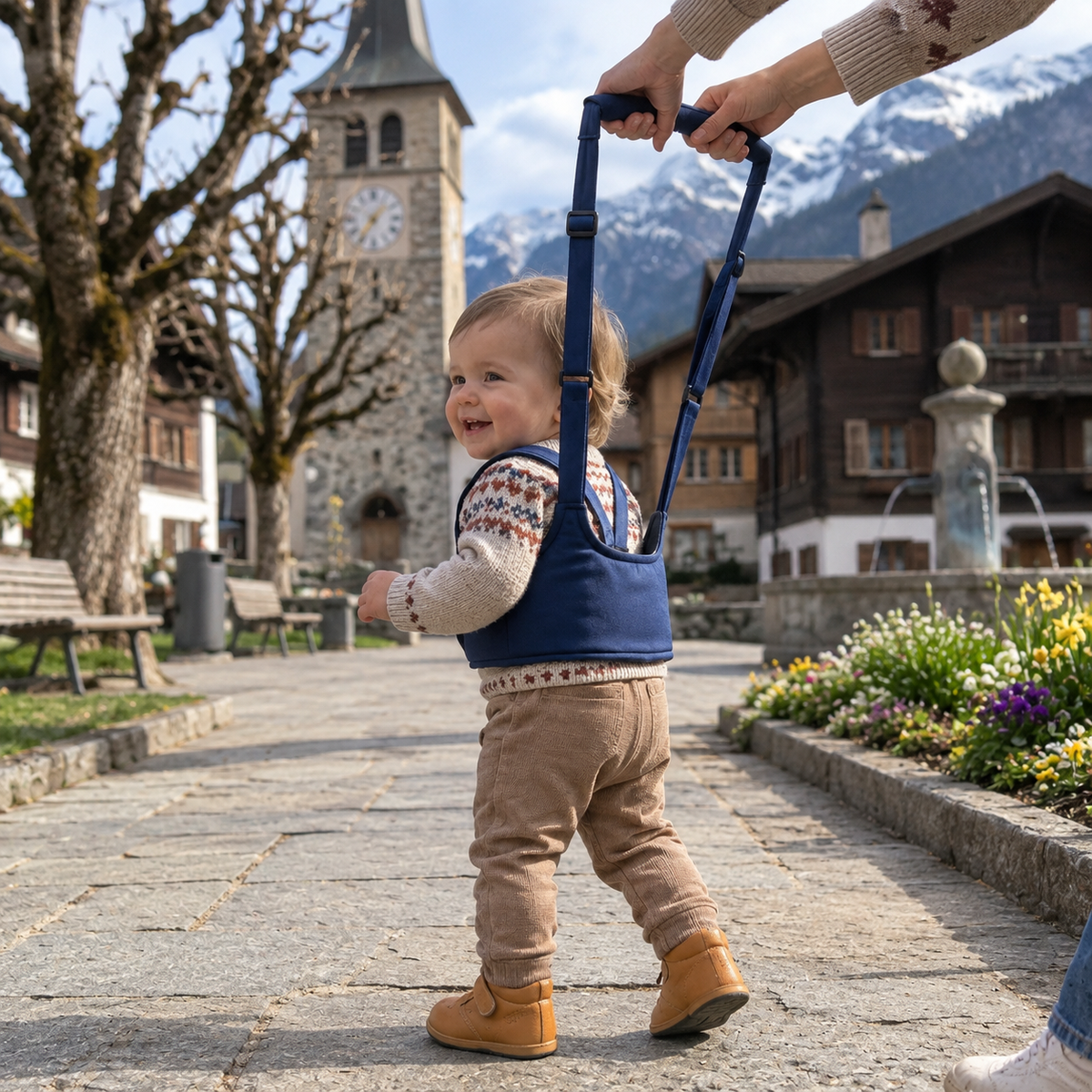 Verstellbares Lauflerngeschirr für Babys mit Sicherheitsgurt