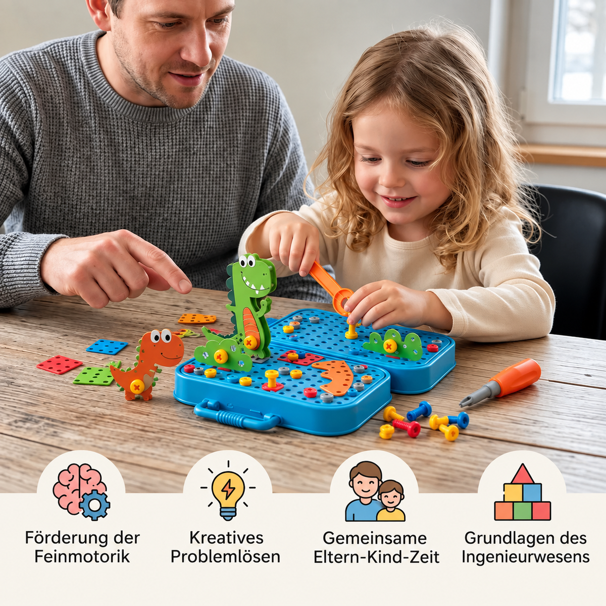 Dino-Baumeister-Konstruktionsset für Kinder