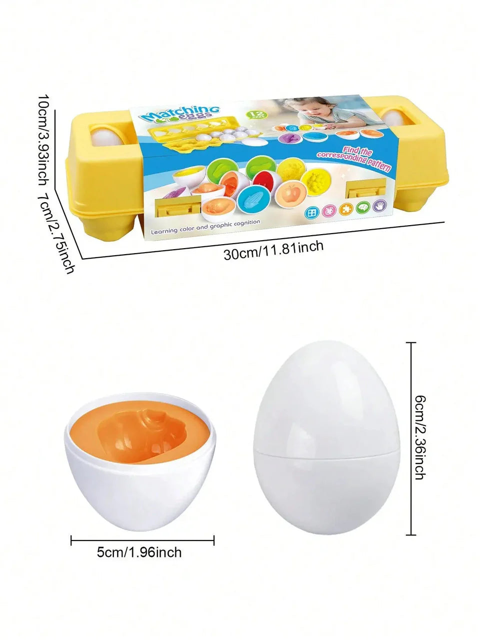 Montessori-Eier mit Formen und Farben