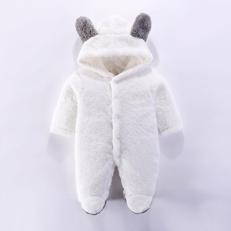 Weicher & kuscheliger Baby-Bären-Overall mit Kapuze