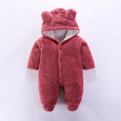 Weicher & kuscheliger Baby-Bären-Overall mit Kapuze