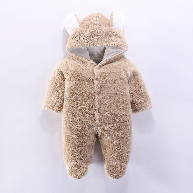 Weicher & kuscheliger Baby-Bären-Overall mit Kapuze
