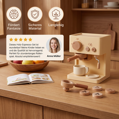 Espresso-Spielset aus Holz