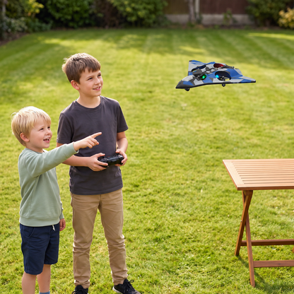 Robustes RC-Kampfflugzeug aus Schaumstoff mit Höhenhaltefunktion & 360°-Stuntrollen