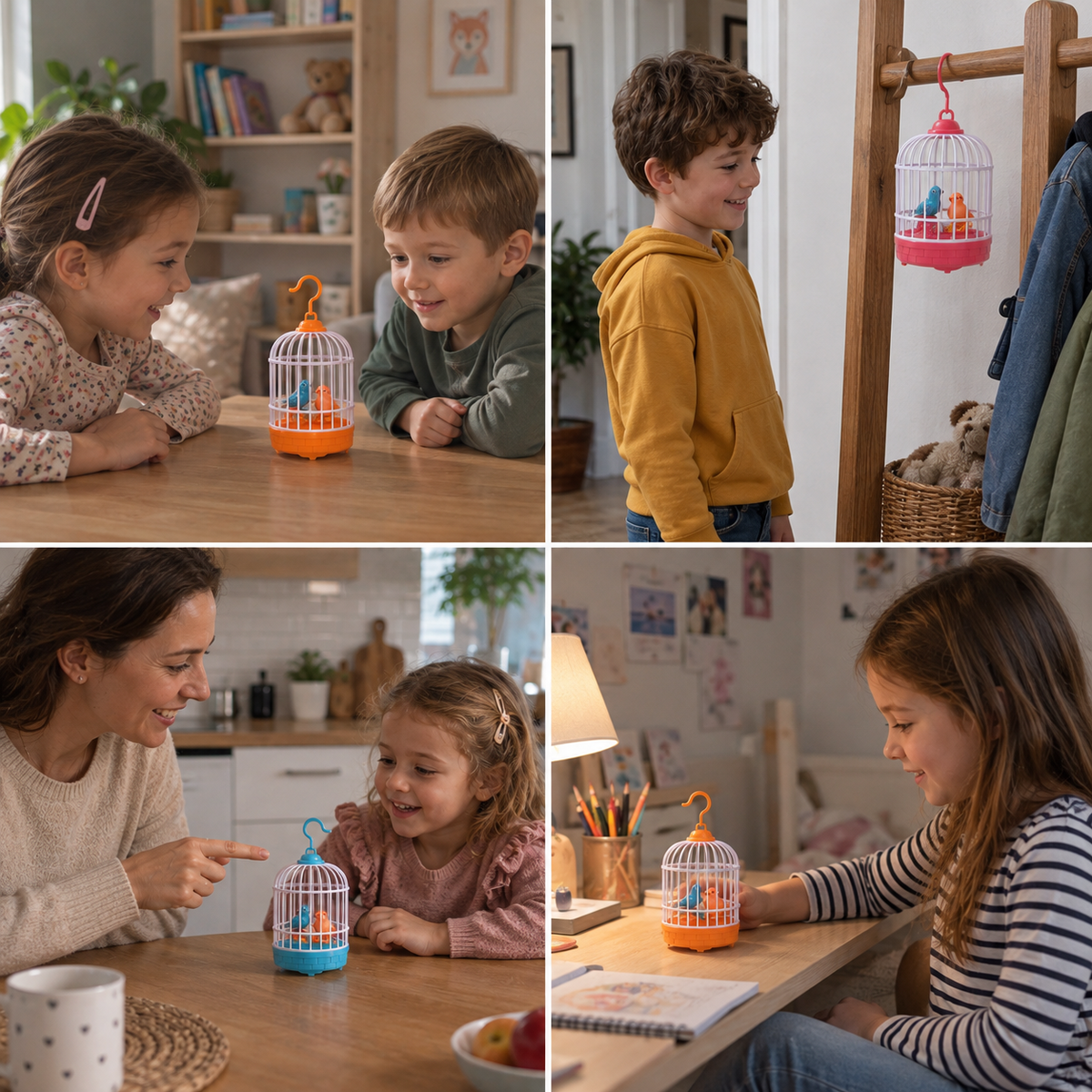 Sprechendes Vogelkäfig-Spielzeug für Kinder