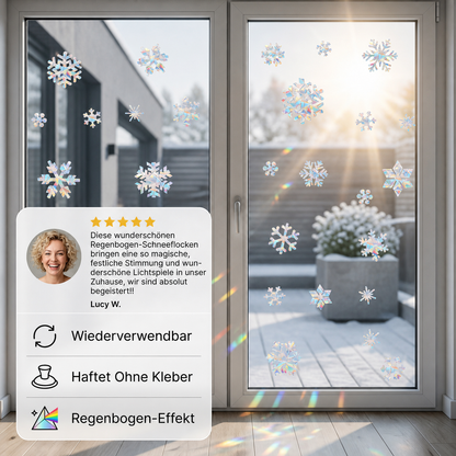 Wiederverwendbare Schneeflocken-Sonnenfänger-Fenstersticker