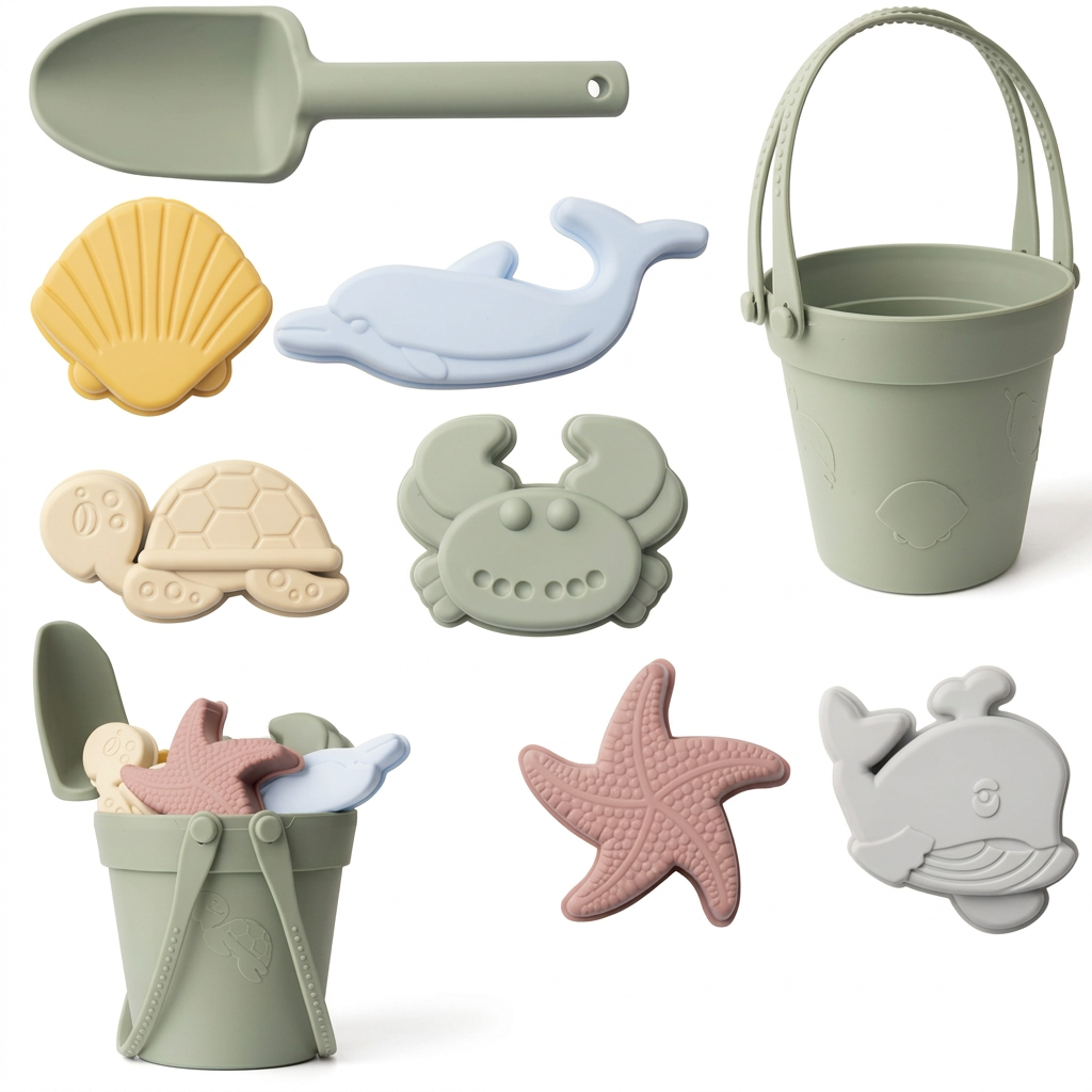 Umweltfreundliches Silikon Strandspielzeug Set