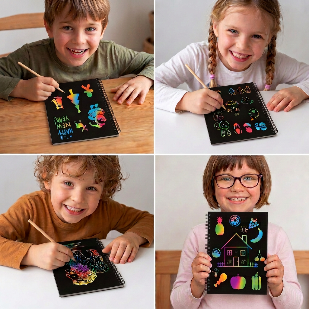 Magisches Regenbogen Kratz Papier